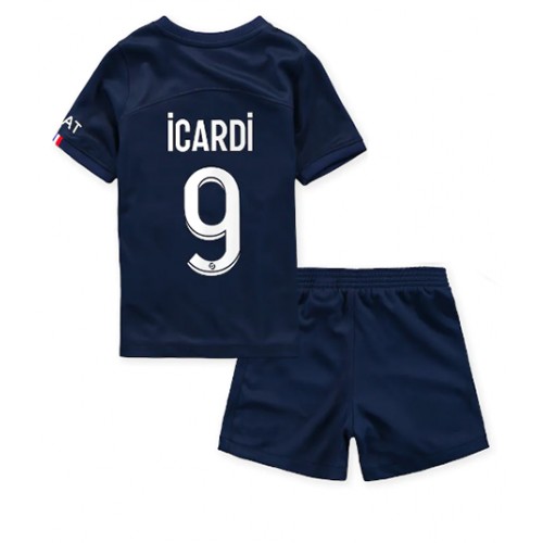 Fotbalové Dres Paris Saint-Germain Mauro Icardi #9 Dětské Domácí 2022-23 Krátký Rukáv (+ trenýrky)